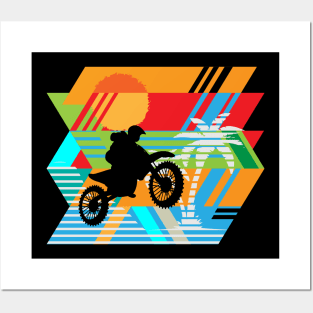 Dirt Bike Vintage Design Posters and Art